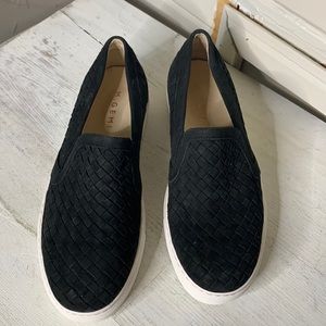 T14 M. Gemi braided basket weave black loafer sneakers size 40 NWOT Cerchio